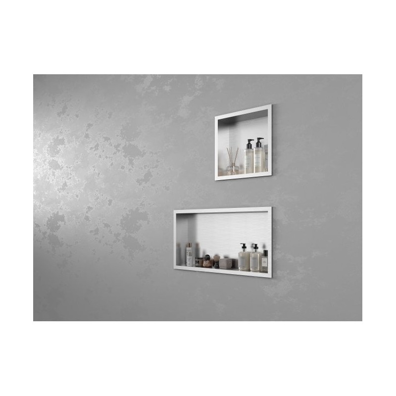 Brushed Steel Shower Niche 600 x 300mm – TIS0401