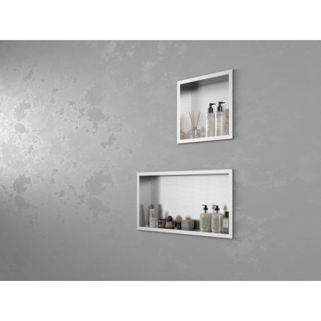 Brushed Steel Shower Niche 600 x 300mm – TIS0401