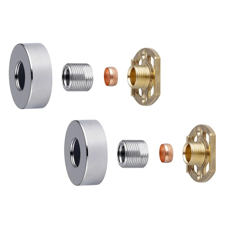 Round Easy-Fit Shower Fixing Kit – Chrome (TIS0035)