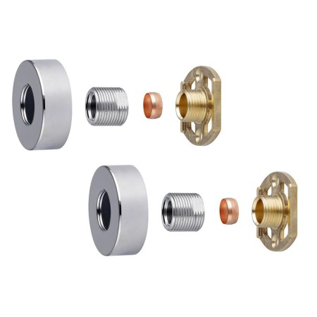 Round Easy-Fit Shower Fixing Kit – Chrome (TIS0035)