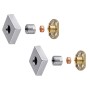 Square Easy-Fit Shower Fixing Kit – Chrome (TIS0036)