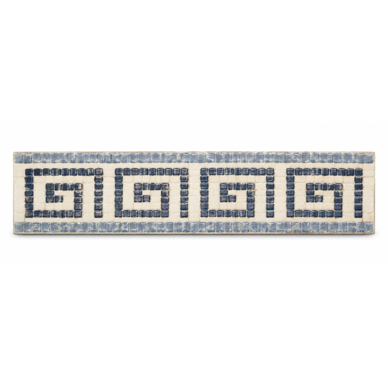 Blue Mosaic S Shape Design Border Tile 120x330mm