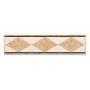 Cream White Diamond Border Tile 7.8x25cm