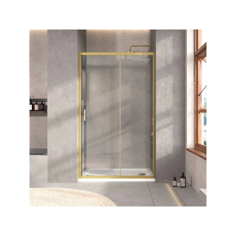 Tailored Bathrooms 120 cm Sliding Shower Door 6mm Brushed Brass