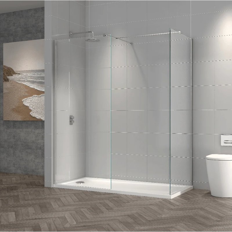 TI8 Chrome 1200x1950x8mm Wetroom Panel- Chrome