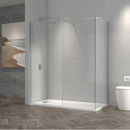 TI8 Chrome 1200x1950x8mm Wetroom Panel- Chrome