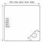 Stony 900x900mm Shower Tray - White