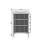 Bota 600mm Freestanding Vanity Unit - Stone