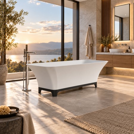Freestanding Polystone Bath - Spring (Gloss)