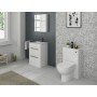 Venus 500mm White Floor Standing Unit and Slim Edge Ceramic Basin
