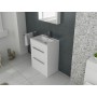 Venus 500mm White Floor Standing Unit and Slim Edge Ceramic Basin