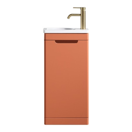 Acerra 400mm Cloakroom Vanity & Basin - Bruciata Orange