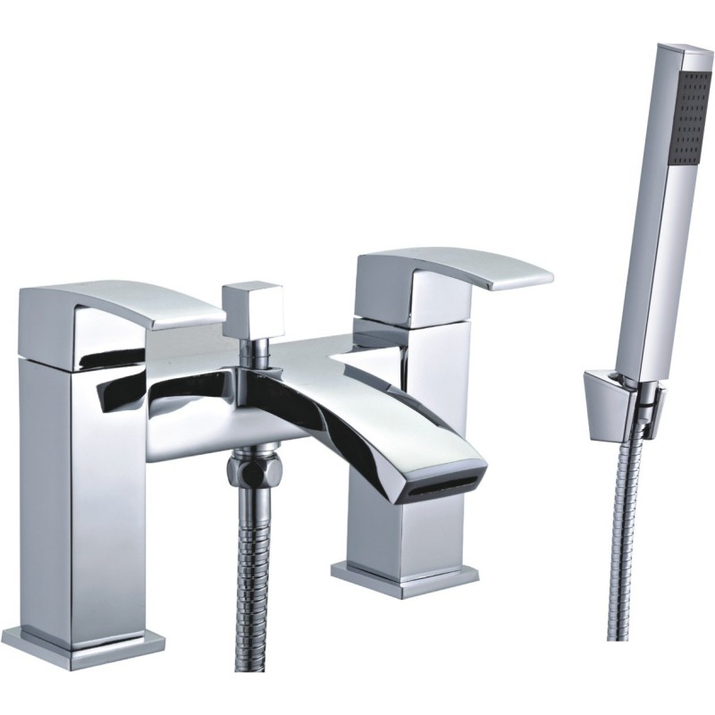 Brecon Modern Curve Bath Shower Mixer - Chrome