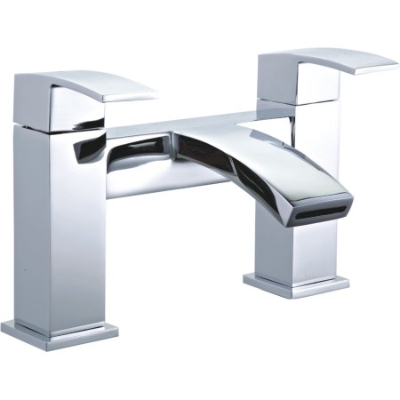 Brecon Modern Curve Bath Filler - Chrome