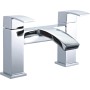 Brecon Modern Curve Bath Filler - Chrome
