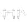 Chepstow Bath Filler - Gunmetal, technical drawing