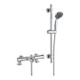 Plumb Essentials Thermostatic Bath Shower Mixer Riser Kit - Chrome