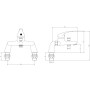 Plumb Essential Bath Shower Mixer Tap - Chrome, technical drawing