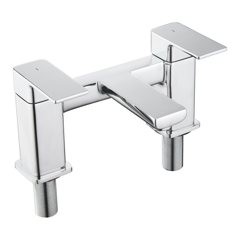 Quadrado Square Bath Filler - Chrome