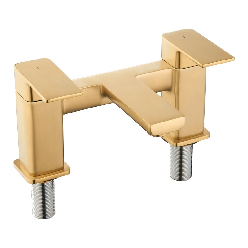 Quadrado Square Bath Filler - Brushed Brass