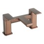 Quadrado Square Bath Filler - Brushed Bronze