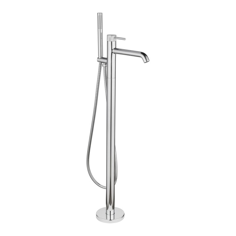 Redondo Round Freestanding Bath Tap with Shower Mixer - Chrome