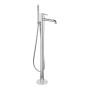 Redondo Round Freestanding Bath Tap with Shower Mixer - Chrome