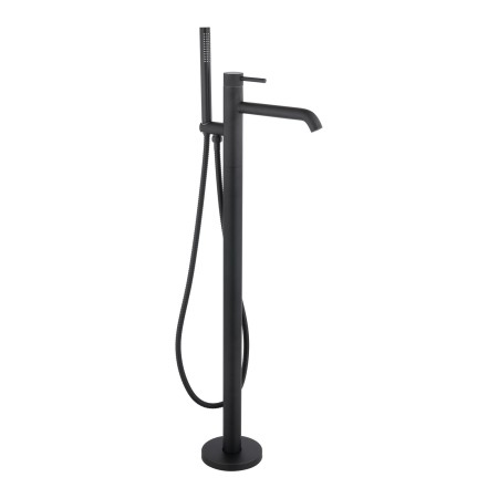 Redondo Round Freestanding Bath Tap with Shower Mixer - Matte Black