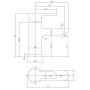 Pembroke Mono Mixer Tap & Waste - Chrome, technical drawing