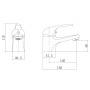 Plumb Essentials 40mm Basin Tap & Waste - Chrome, technical drawing