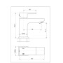 Raglan Modern Square Basin Mixer - Chrome, technical drawing