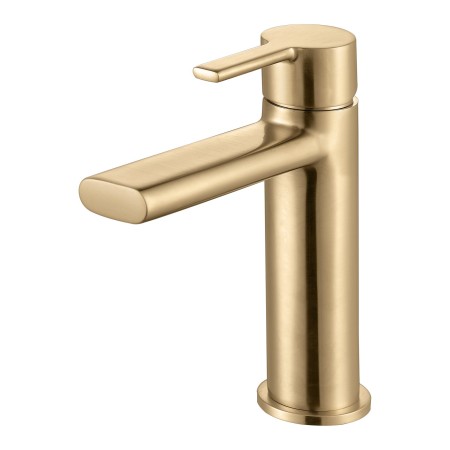 Solva Mono Mixer Tap + Waste - Brushed Brass