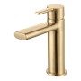 Solva Mono Mixer Tap + Waste - Brushed Brass