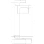 Swansea Freestanding Mono Mixer Tap - Chrome, technical drawing