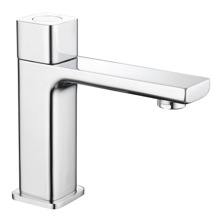 Quadrado Square Push Button Basin Mixer - Chrome