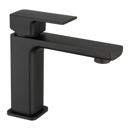 Quadrado Square ECO Control/Cold Water Start Basin Mixer - Matte Black