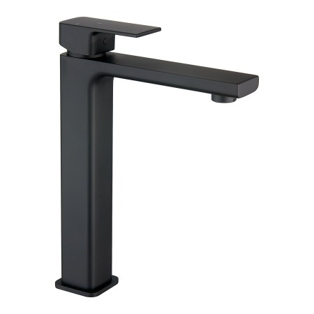 Quadrado Square Tall ECO Control/Cold Water Start Basin Mixer - Matte Black