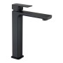 Quadrado Square Tall ECO Control/Cold Water Start Basin Mixer - Matte Black