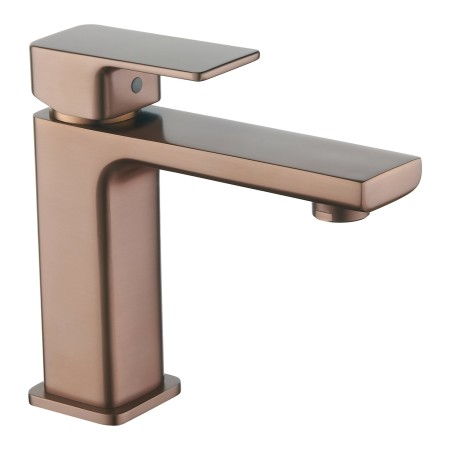 Quadrado Square ECO Control/Cold Water Start Basin Mixer - Brushed Bronze