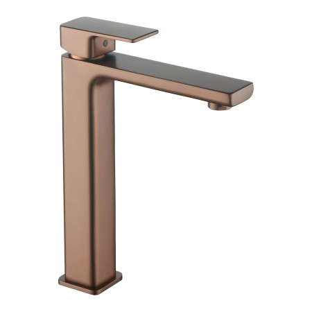 Quadrado Square Tall ECO Control/Cold Water Start Basin Mixer - Brushed Bronze