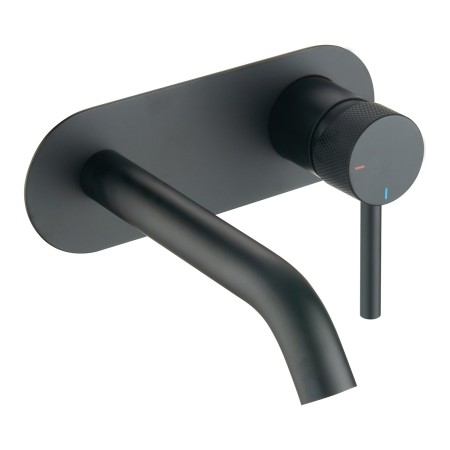 Redondo Round Wall Mounted ECO Control/Cold Water Start Basin Mixer - Matte Black