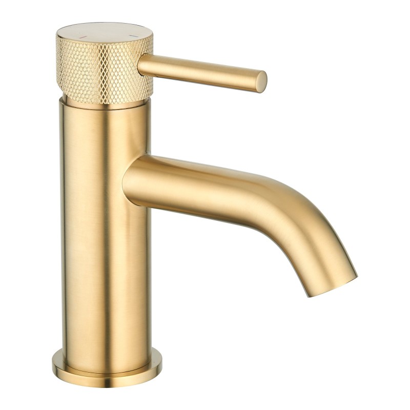 Redondo Round ECO Control/Cold Water Start Basin Mixer - Brushed Brass