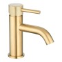 Redondo Round ECO Control/Cold Water Start Basin Mixer - Brushed Brass