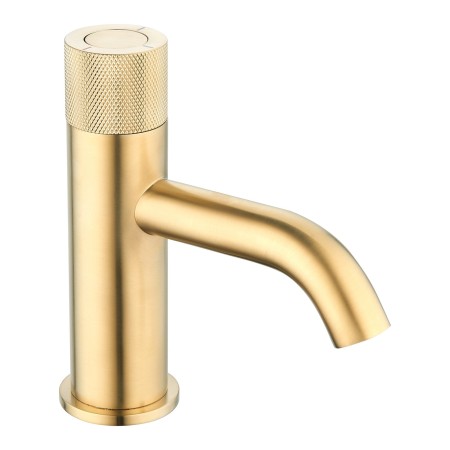 Redondo Round Push Button Basin Mixer - Brushed Brass