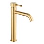 Redondo Round Tall ECO Control/Cold Water Start Basin Mixer - Brushed Brass