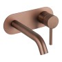 Redondo Round Wall Mounted ECO Control/Cold Water Start Basin Mixer - Brushed Bronze
