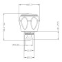 Plumb Essentials Contract Revivers - Chrome, technical drawing