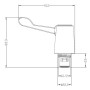 Plumb Essentials Lever Revivers - Chrome, technical drawing