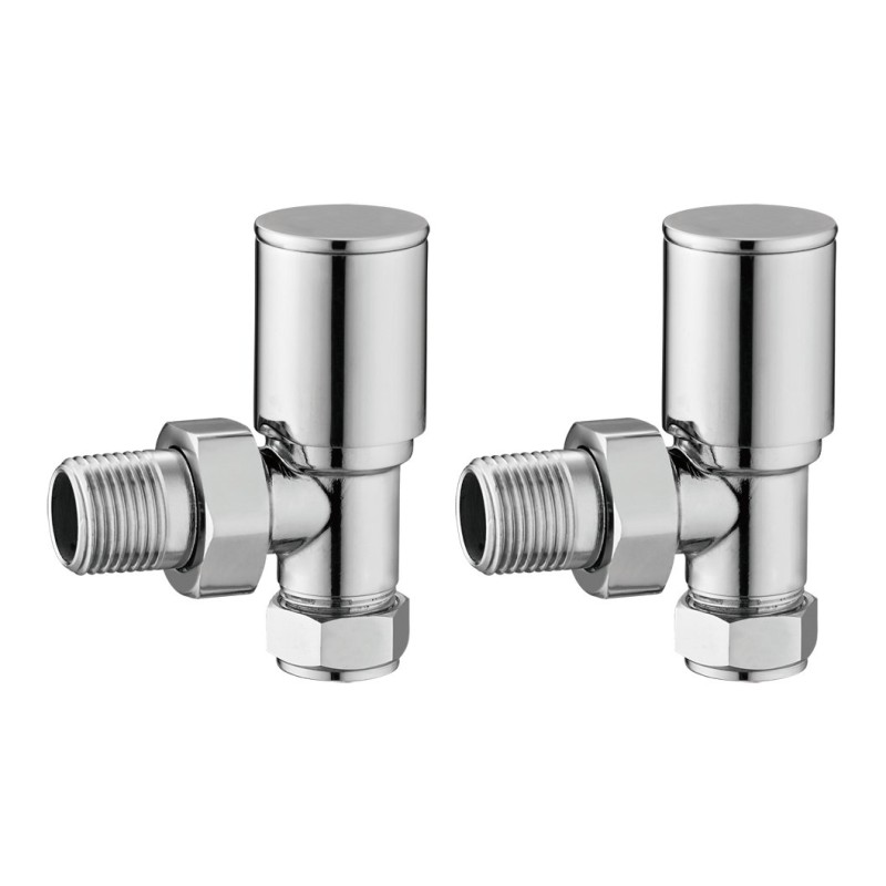 Round Angle Rad Valves - Chrome