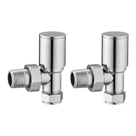 Round Angle Rad Valves - Chrome